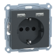 Розетка Schuko з 2 USB 2,4 A антр. SM