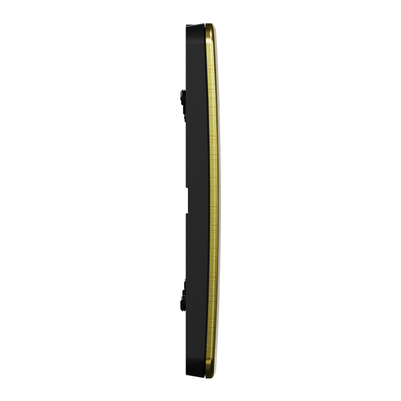 Cover frame, Unica Studio Metal, 3 gangs, gold