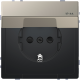 D-Life РОЗЕТКА з/к і кришкою IP44 НІКЕЛЬ