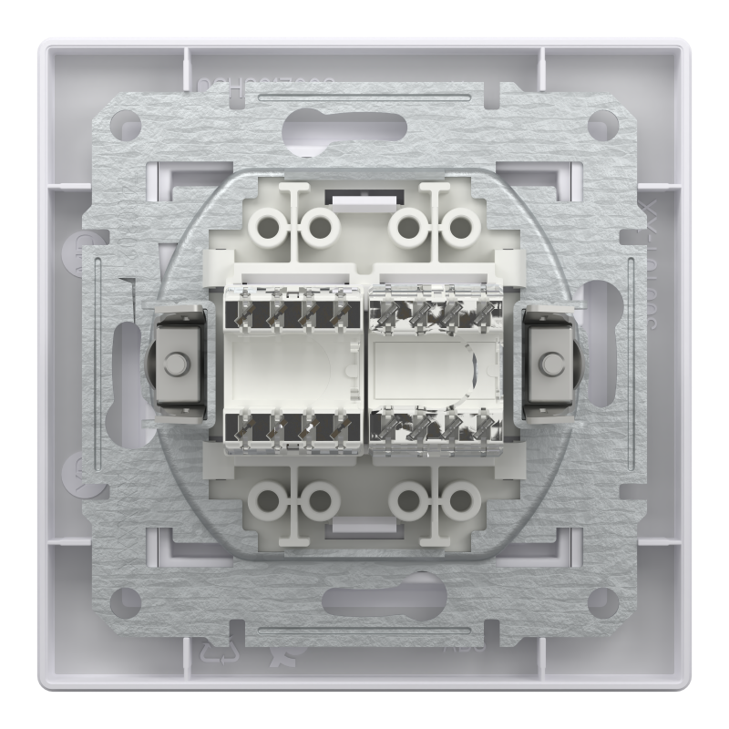 РОЗЕТКА КОМП'ЮТЕРНА RJ45 КАТ. 5Е І ТЕЛЕФОННА РОЗЕТКА RJ12 БІЛА ASFORA