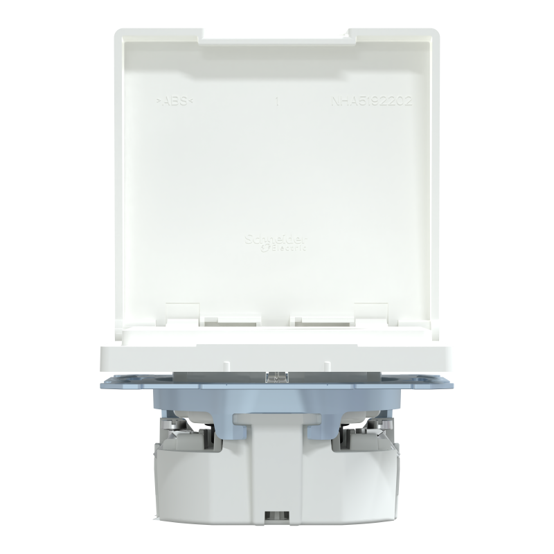 D-Life РОЗЕТКА з/к і кришкою IP44 БІЛИЙ ЛОТОС