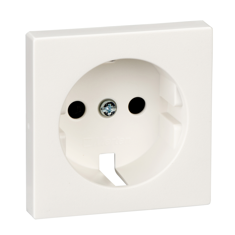 Накладка для розетки з заземленням SysM полярно-білий
