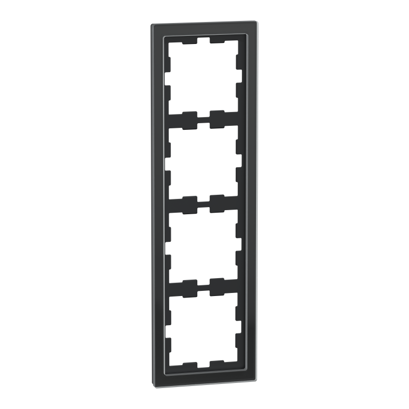 Рамка 4-постова скло D-Life SysD чорний онікс