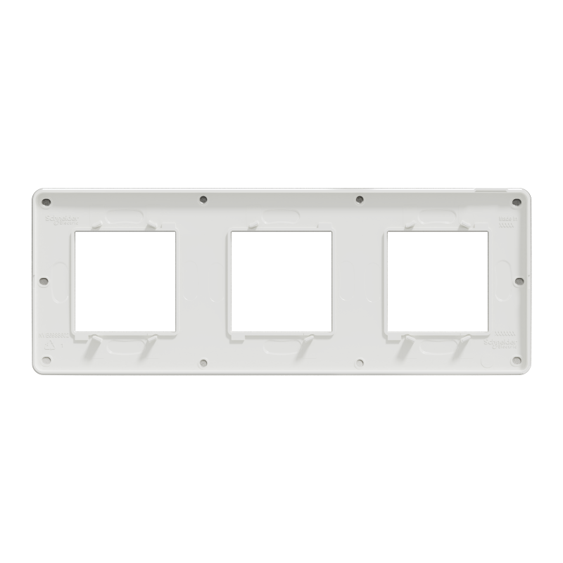 Рамка 3-постова Матовий хром/білий Unica New Studio Metal
