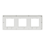 Рамка 3-постова Матовий хром/білий Unica New Studio Metal