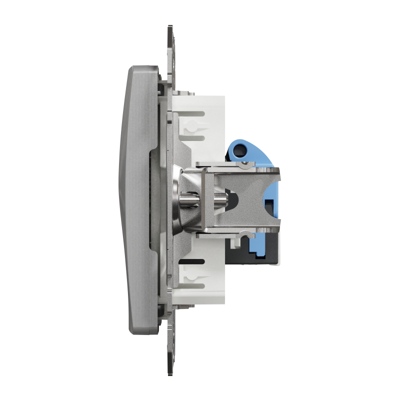 Комп'ютерна розетка, RJ45 CAT6 UTP, Алюміній, Sedna Design