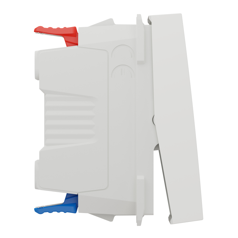 Перемикач 1-клавішний з нейтраллю, 10А, 1 модуль білий