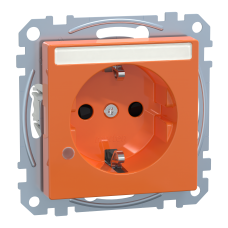 Розетка з заз зі штор місц для марк та індик лам 16А SysM оранжевий
