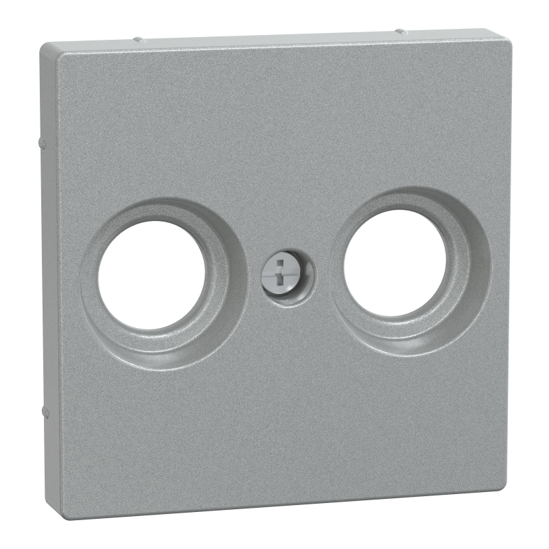 Накладка для механізму антенної розетки на 2 виходи SysM алюміній