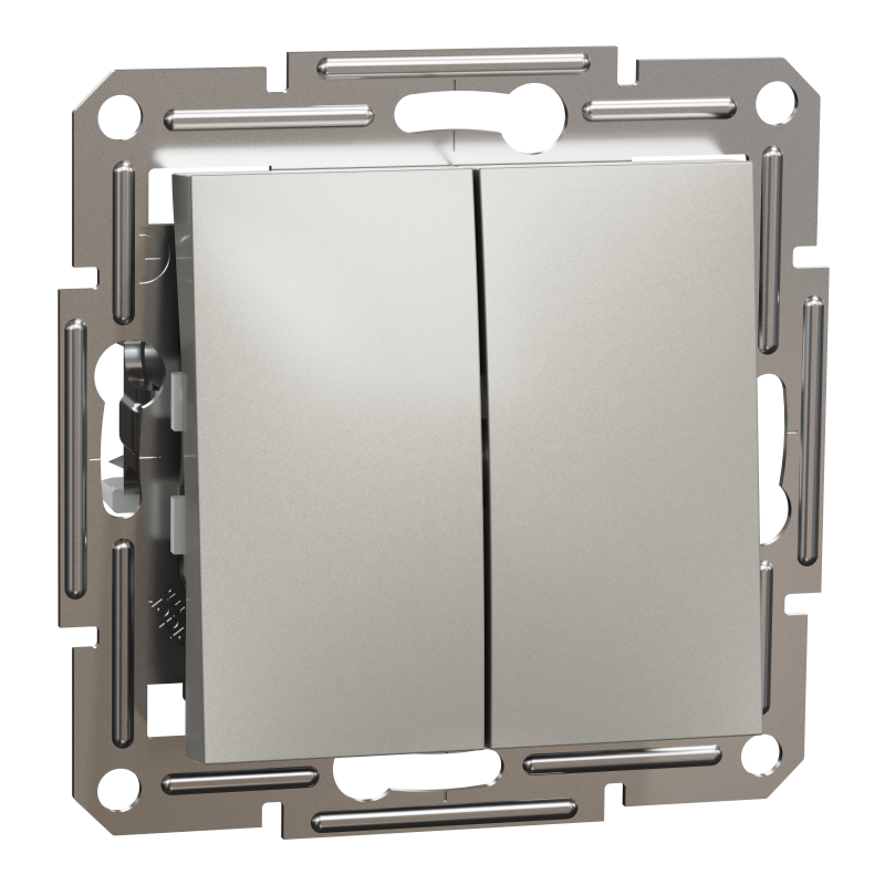 ВИМИКАЧ ДВОКЛАВІШНИЙ САМОЗАЖИМНИЙ ASFORA БРОНЗА