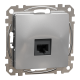 Комп'ютерна розетка, RJ45 CAT6 UTP, Алюміній, Sedna Design
