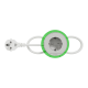Unica system+, Настільний блок XS, 1 розетка Schuko, 2 метровий кабель, білий