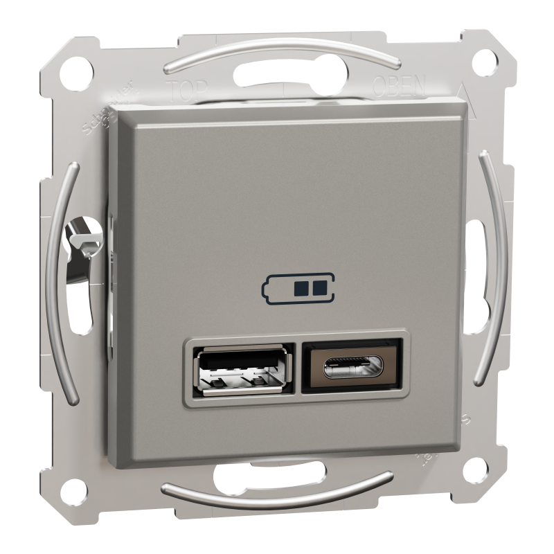 Asfora - double USB charger 2.4 A - bronze