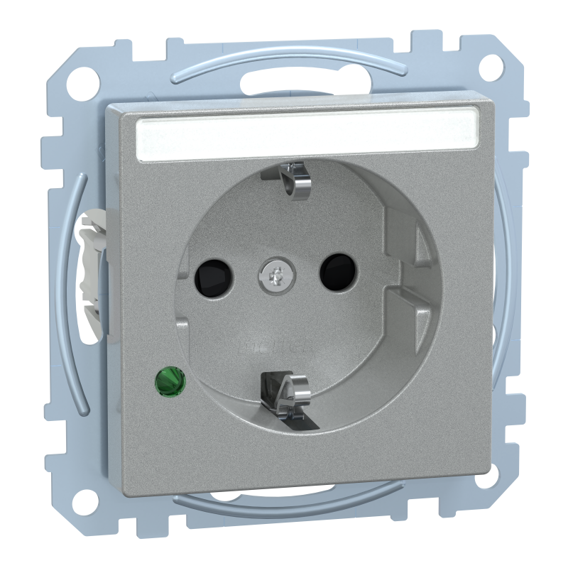 Розетка з заз зі штор місц для марк та зах від перен 16А SysM алюміній