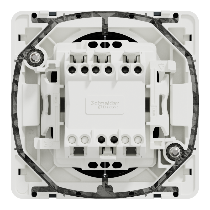 Механізм подвійного кнопкового вимикача IP55 Mureva Styl, чорний