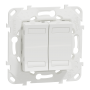 NEW UNICA - KNX КНОПКОВИЙ ВИМИКАЧ ДВОКЛАВІШНИЙ, БІЛИЙ