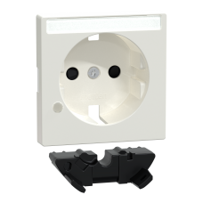 Накладка для розетки з заземленням з мод зах від перенапр SysM полярно-білий гл