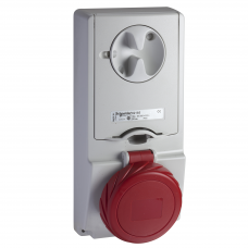 Unika interlocked socket - 32 A - 2P + E - 380...415 V AC - IP65 - panel