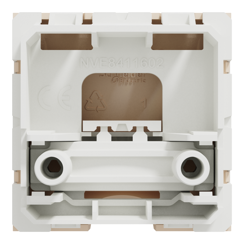 Вивід кабеля, 16А, 2 модулі, бежевий Unica New Studio