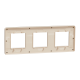 Cover frame, Unica Studio Metal, 3 gang, 3 x 2 modules, bronze or beige