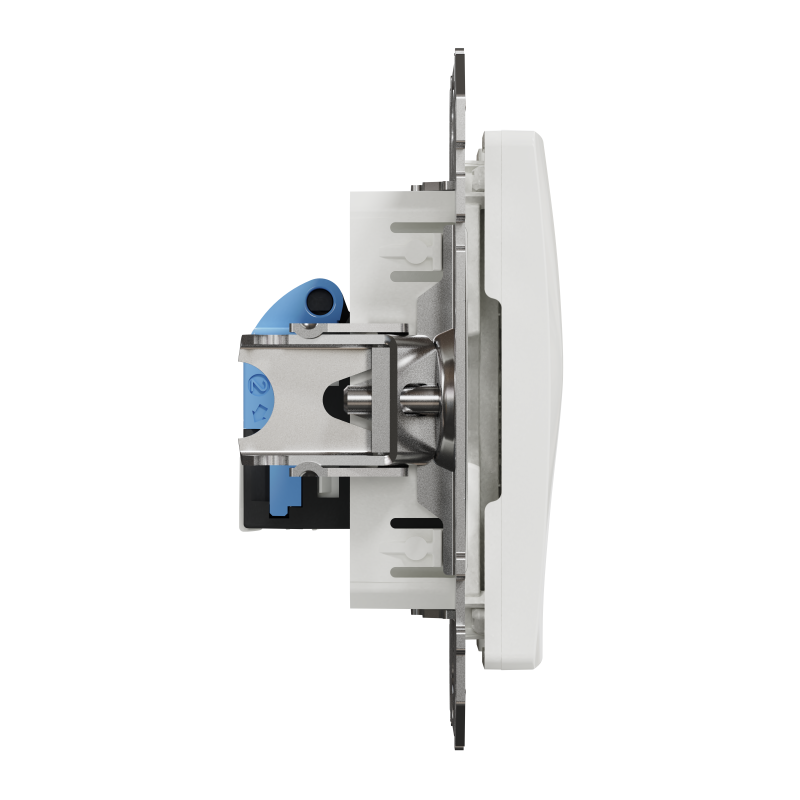 Комп'ютерна розетка, RJ45 CAT6 UTP, Біла, Sedna Design