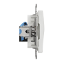 Комп'ютерна розетка, RJ45 CAT6 UTP, Біла, Sedna Design