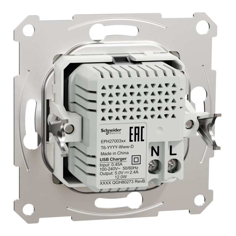 Asfora - double USB charger 2.4 A - bronze