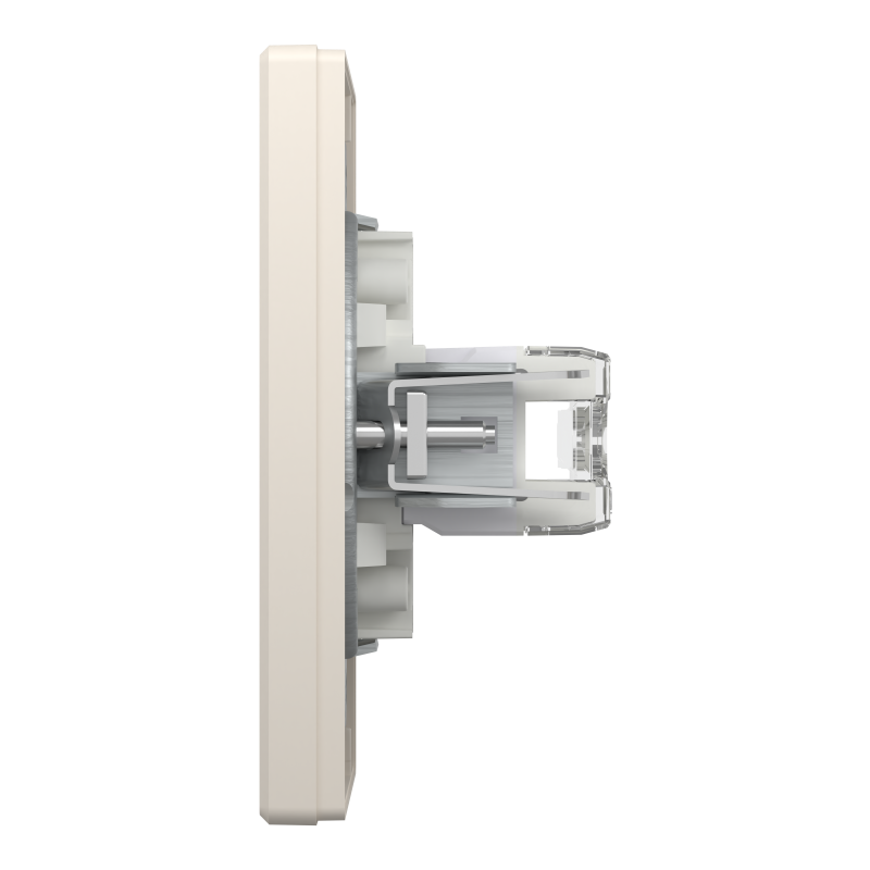 РОЗЕТКА КОМП'ЮТЕРНА RJ45 UTP КАТ.6 ПОДВІЙНА КРЕМ ASFORA