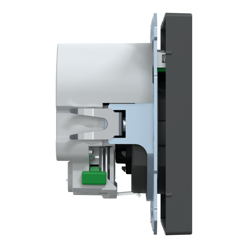 Розетка Schuko з 2 USB 2,4 A Антрацит SD