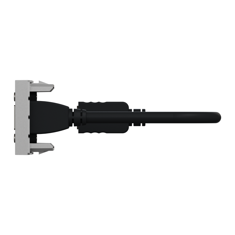 Розетка HDMI, 1 модуль алюміній