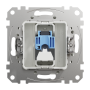Комп'ютерна розетка, RJ45 CAT6 UTP, Біла, Sedna Design