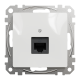 Комп'ютерна розетка, RJ45 CAT6 UTP, Біла, Sedna Design