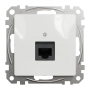 Комп'ютерна розетка, RJ45 CAT6 UTP, Біла, Sedna Design