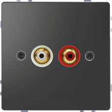 Механізм аудіорозетки RCA SysD aнтрацит