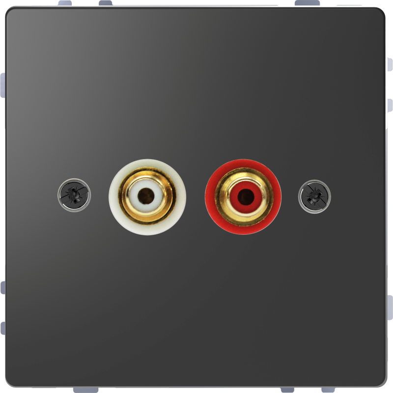 Механізм аудіорозетки RCA SysD aнтрацит