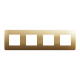 Cover frame, Unica Studio Metal, 4 gangs, copper