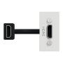 Розетка HDMI, 1 модуль білий