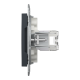 РОЗЕТКА КОМП'ЮТЕРНА RJ45 UTP КАТ.6 ASFORA АНТРАЦИТ