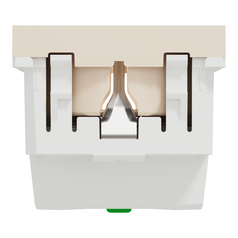 Розетка з заземленням та шторками, 16А, самозатискні клеми, бежева Unica New