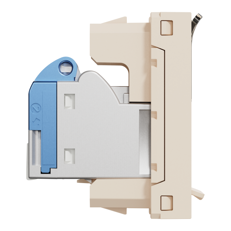 Розетка комп'ютерна RJ45, категорія 6 STP, 1 модуль, бежева Unica New Studio