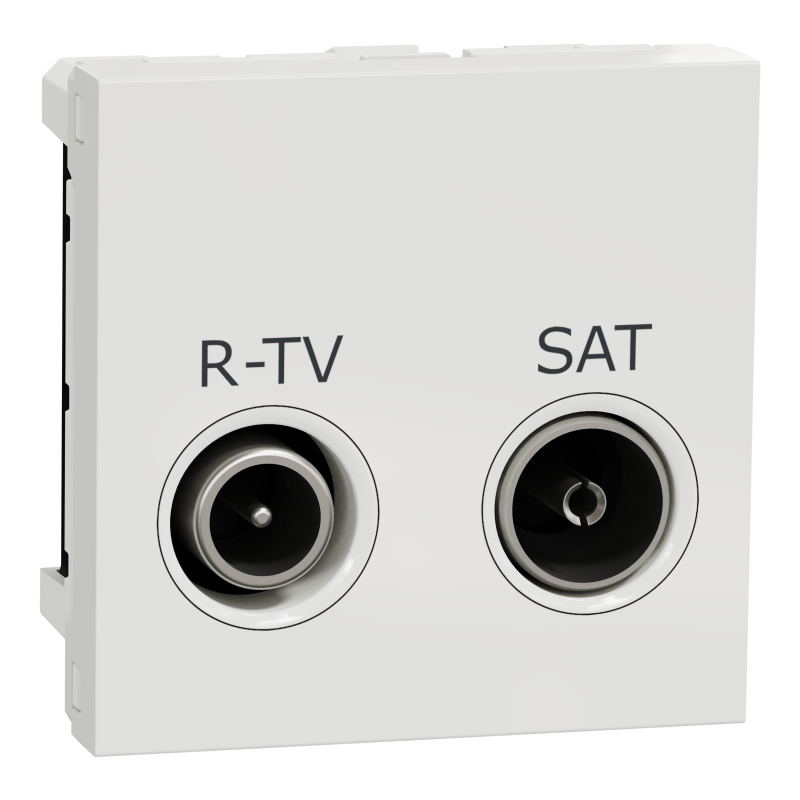 Розетка R-TV SAT одинарна, 2 модулі білий