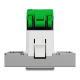 Розетка комп'ютерна RJ45, одинарна категорія 5, UTP, 2 модулі, алюміній