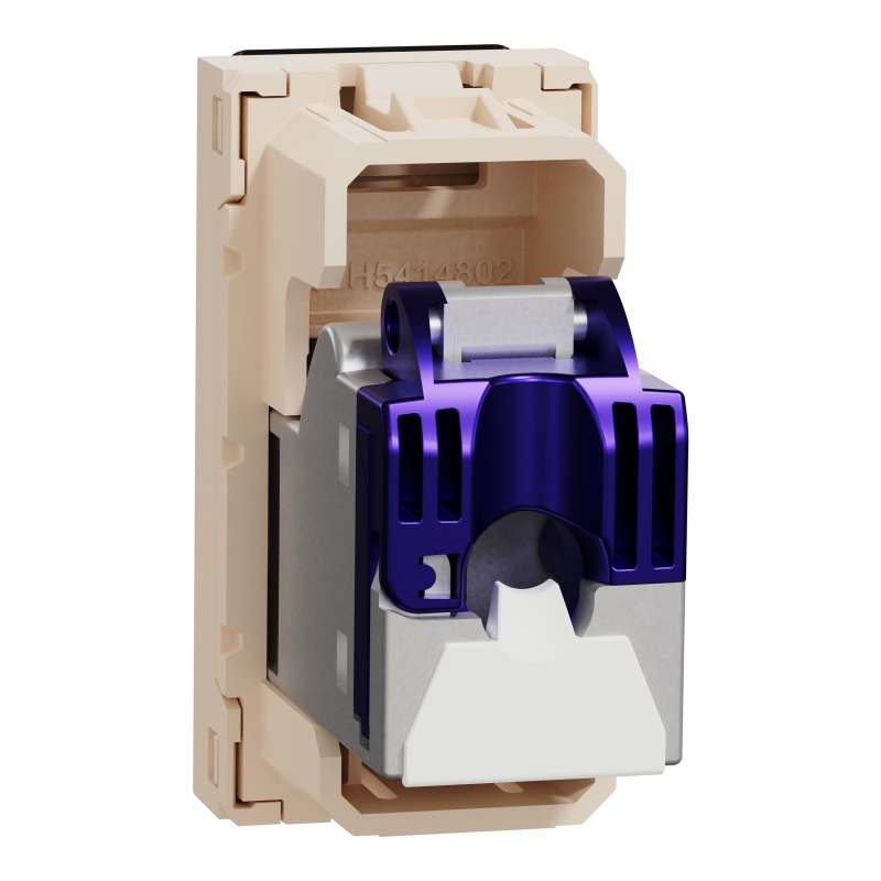 Розетка комп'ютерна RJ45, категорія 6 FTP, 1 модуль, бежева Unica New Studio