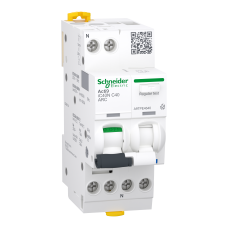 Пристрій захисту від дугового замикання з функцією автоматичного вимикача, iC40N ARC, 1P+N, 40 A, С, 6кА