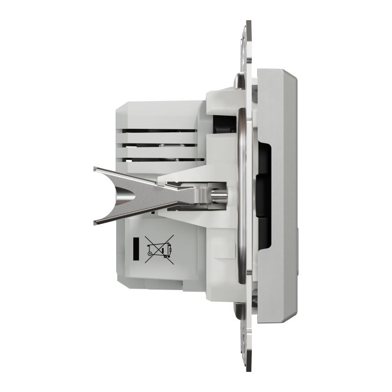 Asfora - double USB charger 2.4 A - aluminium
