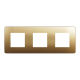 Cover frame, Unica Studio Metal, 3 gangs, copper
