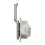Розетка з заземлення, зі шторками, та з кришкою IP44 Алюміній Sedna Design