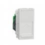 New Unica - 1 x RJ45 socket - 1 m - Cat. 6A - FTP - straight - shutter - white