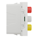 Розетка 3 RCA, 1 модуль білий