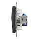 Комп'ютерна розетка, RJ45 CAT6 UTP, Чорна, Sedna Design